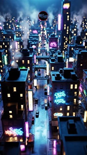 Cyberpunk RC Car Chase in Neon Rain | Miniature Cinematic Racing #shortvideo