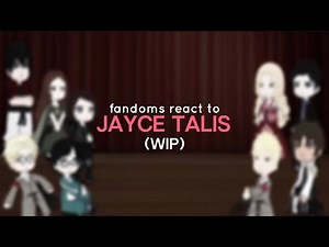 WIP! fandoms react to JAYCE TALIS (1/9) | arcane, hotd, got, fnaf, aot, jjk, hunger + squid game