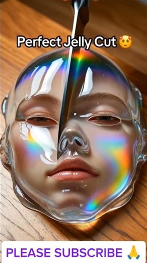 Wait… This Jelly Face Is Transparent 😳 #shorts#asmr #asmrshorts #satisfyingjellyface
