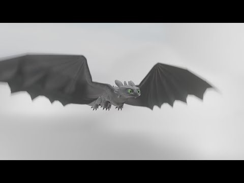 Toothless Finale Flying animation | Blender Dragon Animation