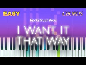 Backstreet Boys - I Want It That Way - EASY Piano CHORDS TUTORIAL by Piano Fun Play