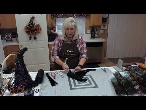 How to Make a Witches Hat Wreath Using a Dollar Tree Witch Hat Form Tutorial