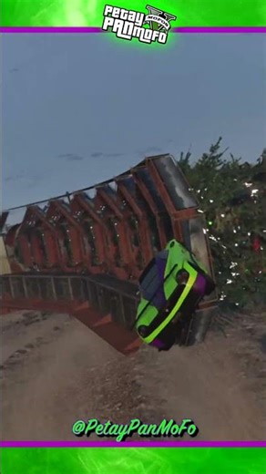 Old Skool Xmas Tree Wallride Stunt 🎄🎮 (Best Xmas GTA Online Custom Stunt Races) #HolidaysWithYouTube