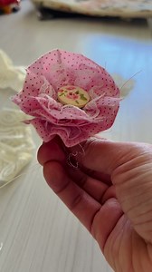 4.1K views · 68 reactions | How to make decorative flower from a lace ribbons? I used pink lace ribbons and added button in the middle. You can use this to decorate in your headband, pillows, dresses, curtains and bags. It’s so simple and easy to make. #flowers #fabric #handmade #handcrafted #lacefabric | Crafty Flavor | Facebook