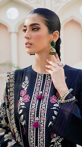 Nishat Unstitched | Winter Collection ‘23 Indulging in the luxury of intricately embroidered shawl paired with luxurious sateen suit. Available in-stores and online. #Nishat #NishatLinen #NishatBoutique #NishatLuxury #NishatWinter | Nishat Linen