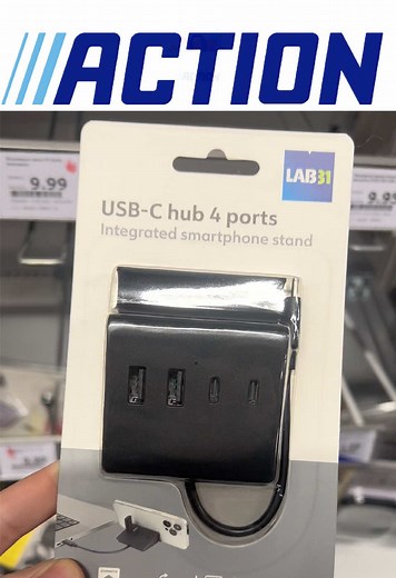 USB-C Hub with 4 Ports for Enhanced Connectivity