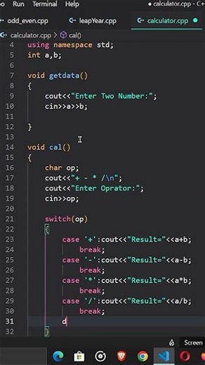 Simple calculator in C++ #coding #programming #cplusplus #computer
