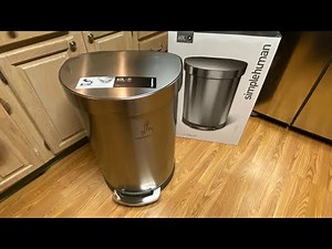 Simple Human Trash Can Stainless Steel 60L or 15.9 Gallon