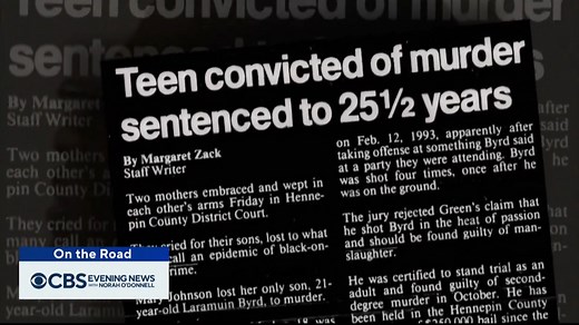 Mary Johnson found the ultimate forgiveness for her son’s murderer, Oshea Israel, inviting him to live next door when he was released from prison. Earlier this year, he served as a pallbearer at her funeral. | CBS Evening News