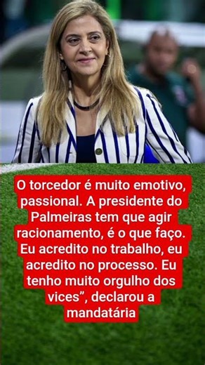 LEILA PEREIRA RESPONDE CRÍTICAS NO PALMEIRAS AO DEFENDER ABEL FERREIRA