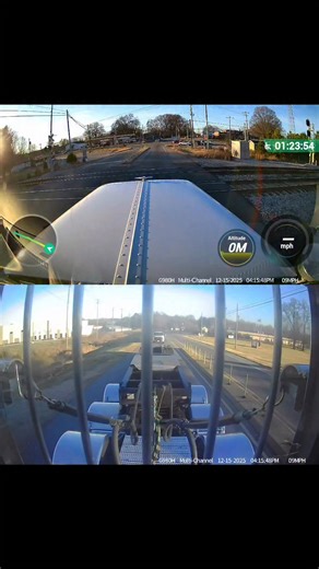 The only thing that saved me on this deal was I was empty. If I had a machine on the trailer I probably would have drug the railroad tracks 🛤 through that intersection. Sometimes its better to be lucky than good! 🧲 🧲 ~gfym #dashcam #magnet #peterbilt #railroad #fblifestyles | Iron Mike Sharp