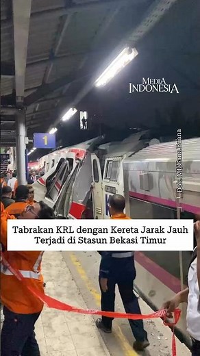 Tabrakan KRL dengan Kereta Jarak Jauh Terjadi di Stasiun Bekasi Timur