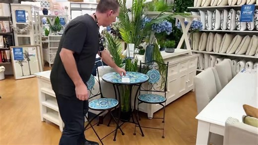 2.3K views · 20 reactions | Our Ceramic & Wrought Iron 3pc Table & Chair Settings Are Back in Stock in 3 Beautiful Designs & Colours殺 | The Outlet Homewares & Furniture | Facebook