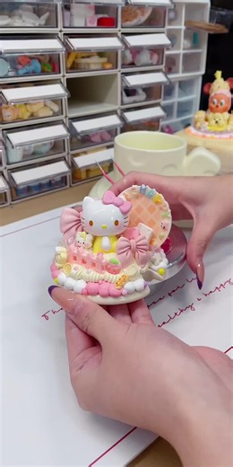 Hello kitty cream glue deco cup #creamglue #creamgluecup #diy #craft