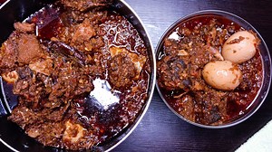 Ofada sauce also known as ayamase stew or designer stew is a delicious Nigerian stew eaten with Ofada rice, white rice, bread, yam, sweet potatoes and alot more. It is cooked with palm oil(bleached palm oil), green tomatoes and pepper i.e scotch bonnet pepper, bell peppers. And other ingredients such as Iru(locust beans), Panla fish(roasted hake), roasted mackerel and meat of your choice. For this recipe, I used Goat meat (agemawo) so I didn't have to use ponmo. Let's cook together Croaker fish 