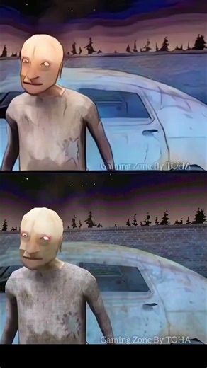 Granny 3 ending cartoon vs real 😱☠️☠️🥺 #viralvideo #grannygame #granny #horrorgaming #ghost