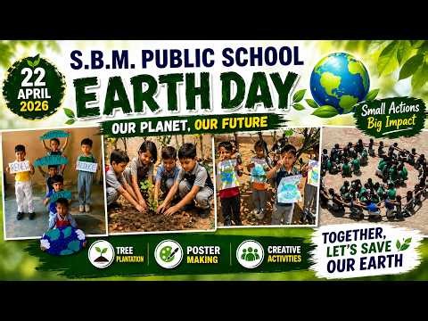 Earth Day Celebration 2026 | S.B.M. Public School | Tree Planting & Student Activities