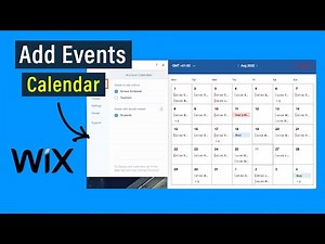 How To Add Events Calendar To Wix | wix event calendar Tutorial