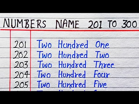 Numbers 201 to 300 || Numbers name 201 to 300 || Numbers in words 201 to 300