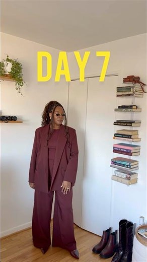 Day 7 of 365: The Burgundy Pantsuit Look (No Spend Challenge) #shopmycloset #nospendchallenge #ootd