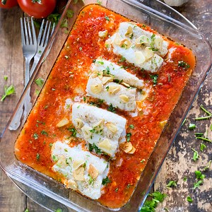 Spanish Baked Cod in a Delicious Tomato Sauce | Quick & Easy Recipe