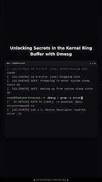 Dmesg: Kernel Ring Buffer Secrets