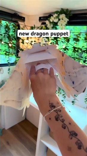 New dragon puppet 🧀 #dragonpuppets #paperdragons
