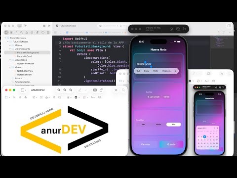 ANURDEV | APP DE NOTAS FUTURISTAS EN XCODE | SWIFT IOS PROGRAMING 004