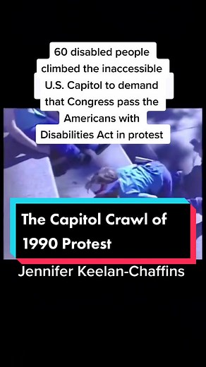 it's the anniversary of the Capitol Crawl of 1990 let's celebrate the power of Protest #fyp #disabilitytiktok #disabledtiktok #DisabilityPride #historytok #DisabilityActivism #CapitolCrawl
