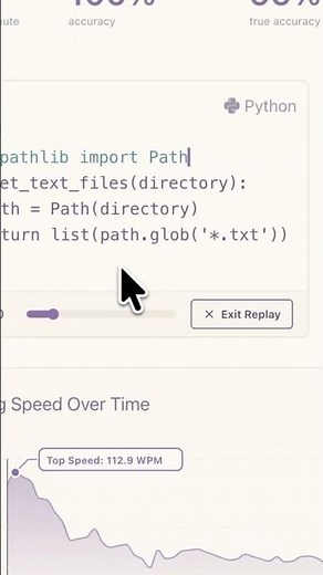 Learn to type faster with python coding practice