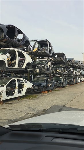 How many can you name? Racks of wrecks! All parted out, the clean parts now tagged and in our warehouse ready to ship to you! DM me with what you need. #bmw #audi #mercedes #partscar #junkyard | Jared at Weber Brothers Auto