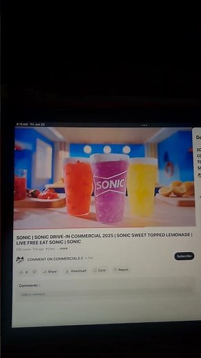 Sonic drive in new tv commercial sweet topped lemonade