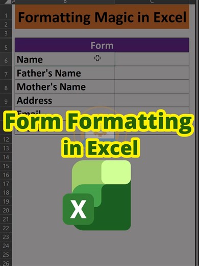 Form Formatting in Excel | Excel Form বানান সুন্দর ও User-Friendly #MSExcel #ExcelForm #FormFormatting #ExcelTips #OfficeWork #DataEntryForm #ExcelBangla #Productivity #pdcomputertech