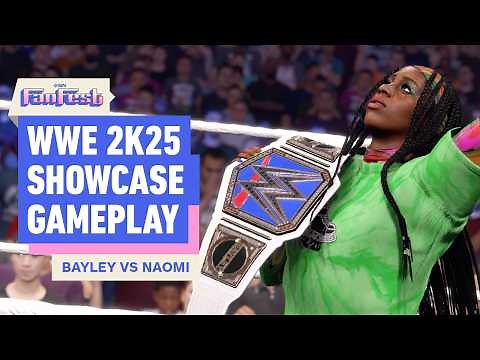 WWE 2K25: Bayley Vs. Naomi Showcase Gameplay - IGN FanFest