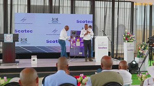 [Watch]A glimpse of how BPC free connection of electricity will work even with the house not wired. Highlights from the Groundbreaking of Mmadinare Solar Cluster | The Projects Magazine