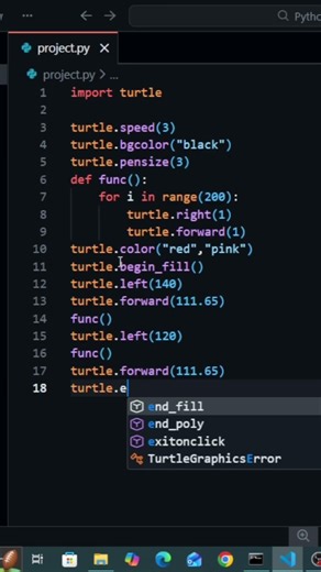 Python Heart Animation ❤️ #python #computer #coding #shorts #coder