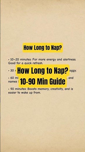 How Long Should You Nap? | Best Nap Times for Energy & Brain Power#SleepTips#HealthFacts#alphafacts