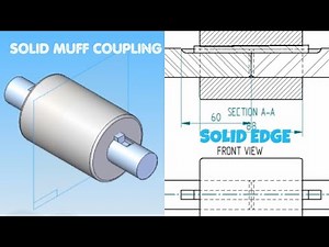 SOLID MUFF COUPLING | SOLID EDGE | LEARN AND DRAW |