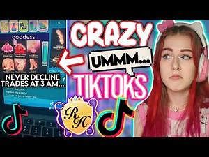 I REACTED TO VERY QUESTIONABLE ROYALE HIGH TIKTOKS... ROBLOX Royale High Viral TikToks