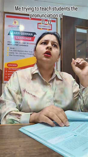 Ü - U Aussprache 🤣🤣🤣 #learngermanwithyogeeta #deutschkurs #germanstep #germany #deutschland 😄😄😄