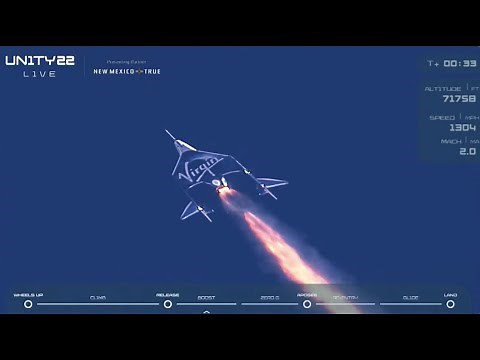 See Virgin Galactic Unity 22 with Richard Branson soar to space and back!