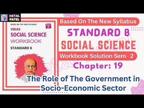 The Role of The Government in Socio-Economic Sector | Ch 19 | Std 8 | Workbook Solution | Sem 2