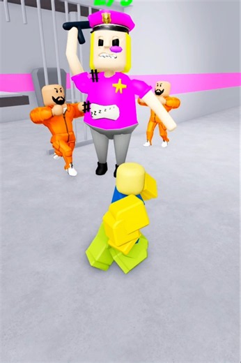Police girl escape 😁 #roblox #마크점프맵