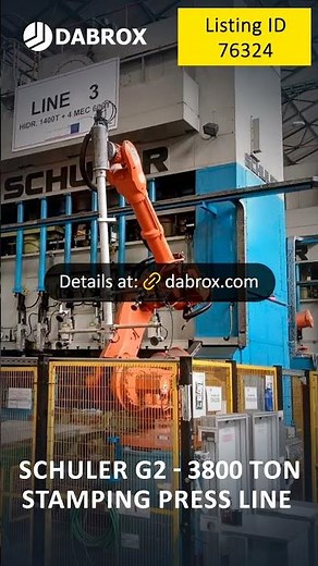 Stamping press line Schuler G2 - 3800 ton #machine #manufacturing #automotive #factory