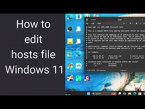 How to edit hosts file windows 11