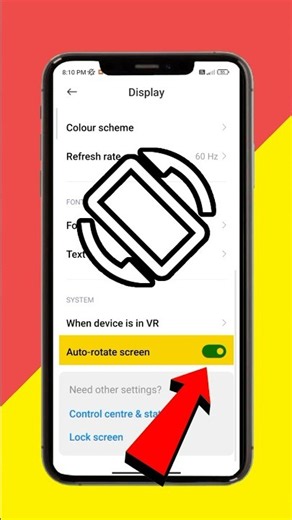 Mobile me auto rotate screen on kaise kare || #autorotate #screen #shorts