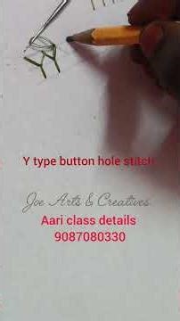 Aari embroidery work # Y type button hole stitch # tamil # shorts @Joe Arts & Creatives #