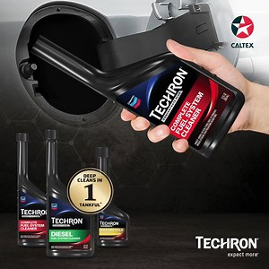 Keep your vehicle's engine running like new with a bottle of Techron® Concentrate Plus! Using Precision Clean™ technology, our premium fuel additive will deep clean the grimy deposits in your engine’s fuel system and can help restore its engine performance. Available for use in petrol and diesel vehicle engines, and motorcycles. Get your Techron® Concentrate Plus and Techron® D Concentrate from any Caltex Stations OR the Techron® Concentrate Plus for Motorcycles from Caltex Official stores in Sh