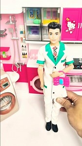 Satisfying with unboxing barbie doll doctor and washing machine #2#barbie #barbiedoll #doll#playset