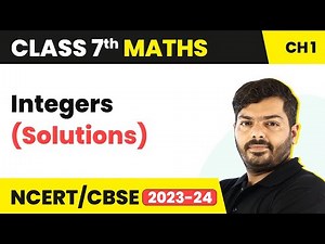 Integers Class 7 Maths Chapter 1 RD Sharma (Solutions) | Class 7 Maths